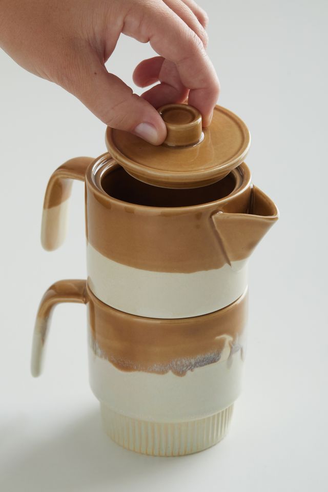 United By Blue Stackable Stoneware Teapot & Mug Set #2