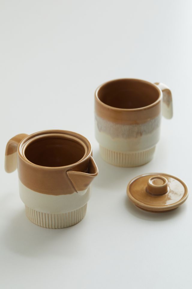 United By Blue Stackable Stoneware Teapot & Mug Set #3