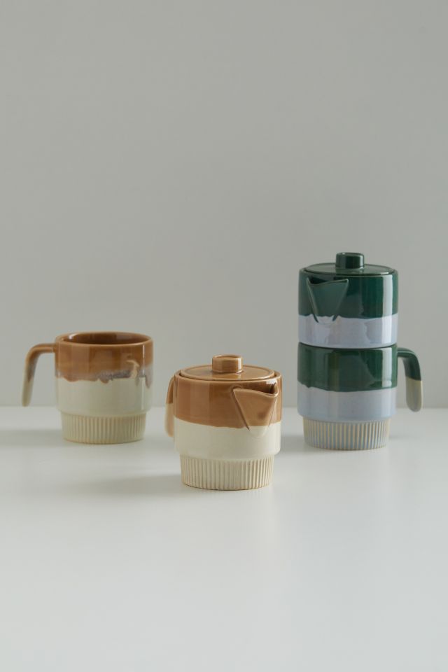 United By Blue Stackable Stoneware Teapot & Mug Set #4