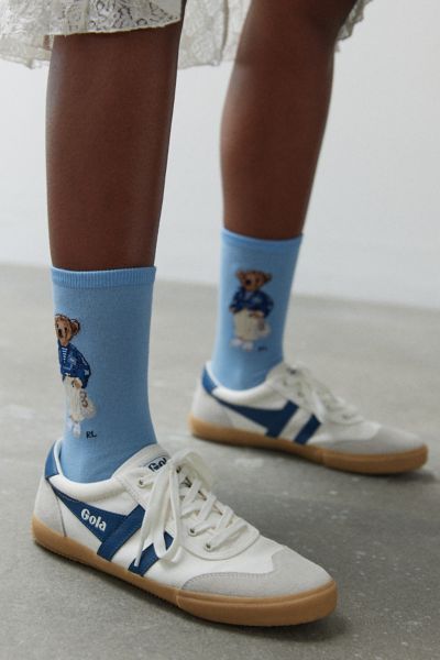 Gola Badminton Sneaker In Off White + Baltic
