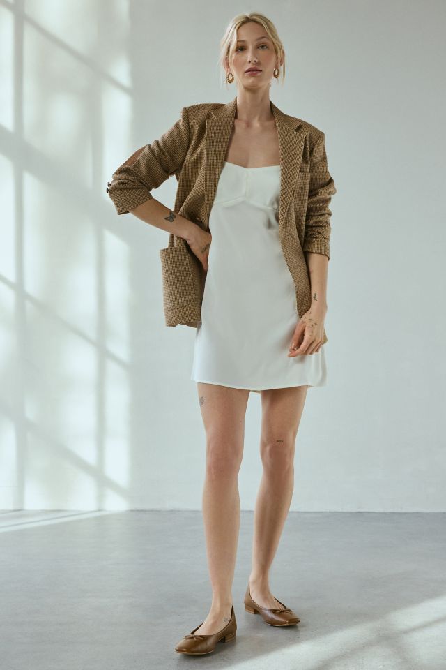 UO Bella Bow-Back Satin Mini Dress #2