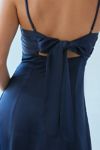 UO Bella Bow-Back Satin Mini Dress