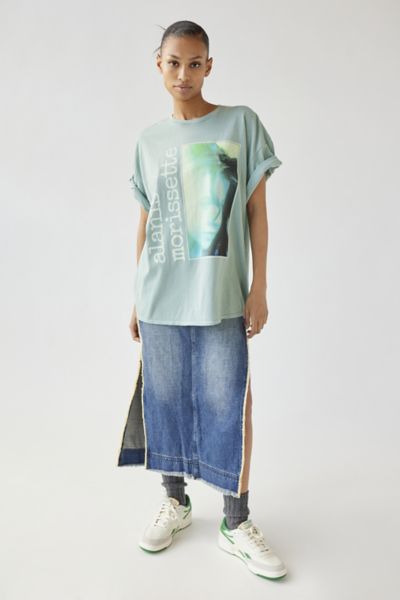 Urban Outfitters Alanis Morissette T-shirt Dress In Green