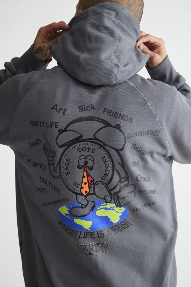 Pas de Mer Life Is Rubbish Polar Fleece Hoodie Sweatshirt #1