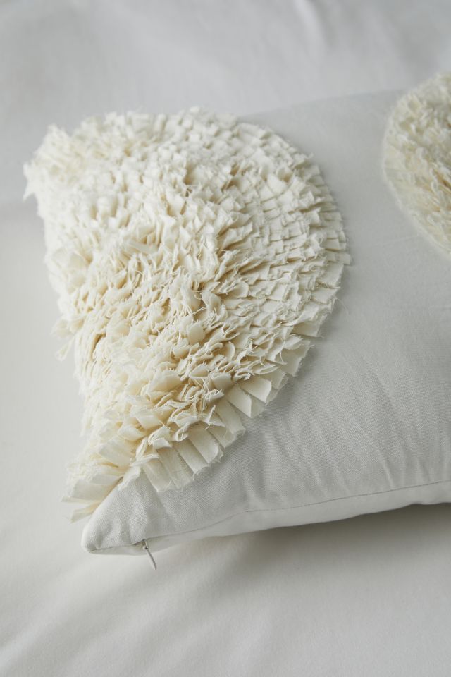 Raw Edge Shag Throw Pillow #2
