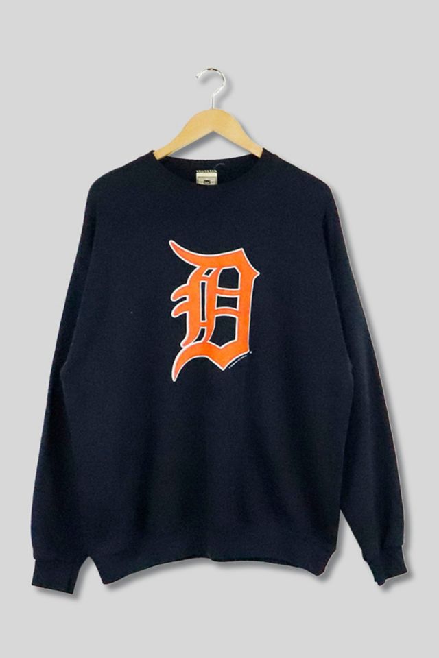 Detroit Tigers Logo Raglan Sweatshirt MLB Crewneck Shirt