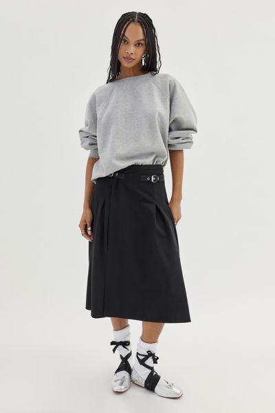 MOTEL KOZANI PLEATED MIDI SKIRT 