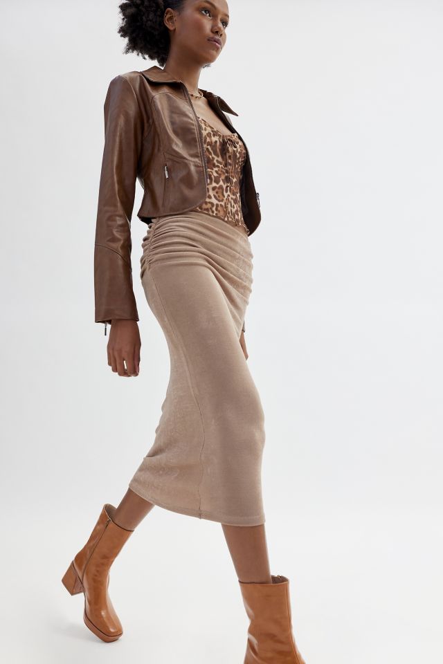 Motel Gadis Ruched Midi Skirt #3