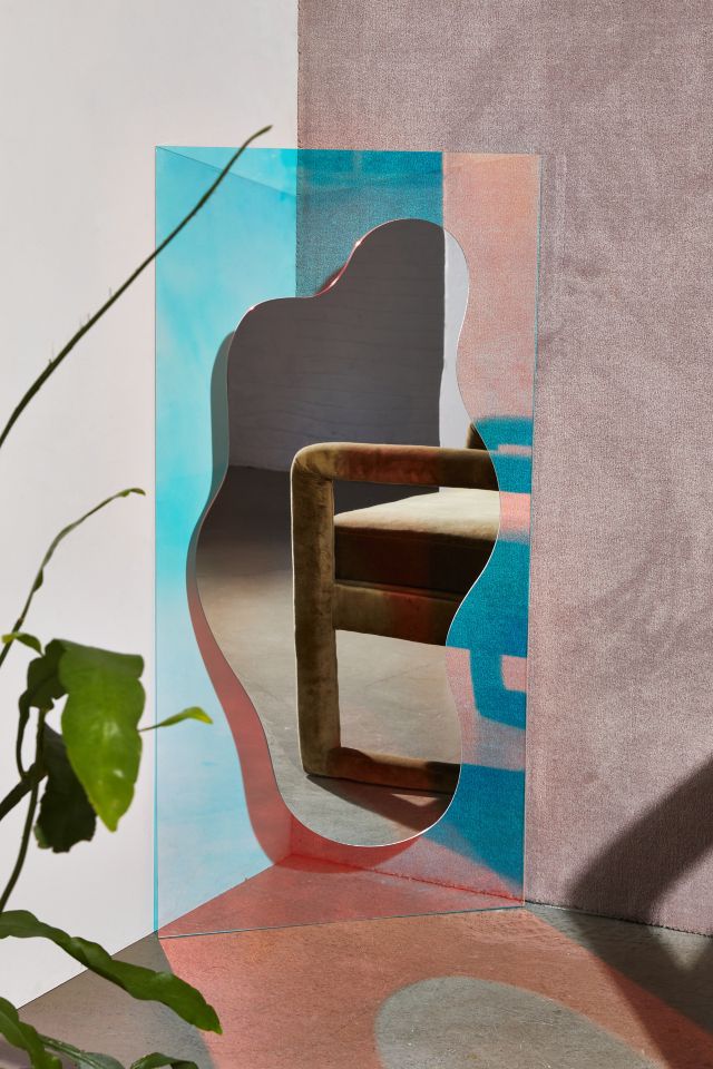 Galisfly Squared Wiggly Reflector Wall Mirror