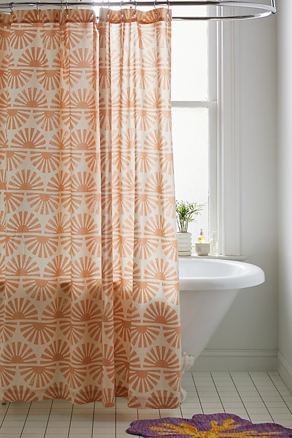 Urban Outfitters Sunrise Shower Curtain In Neutral Multi