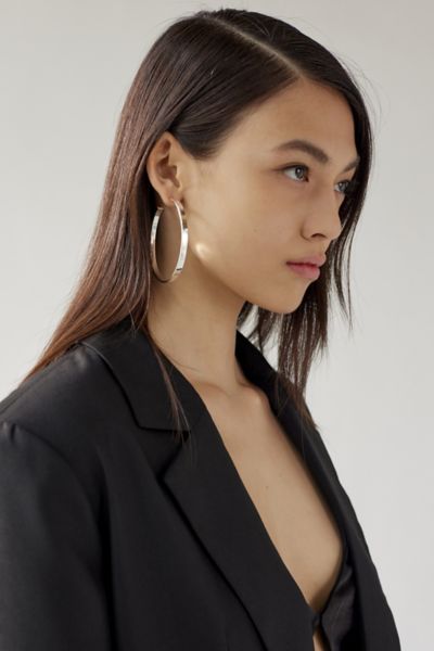 Urban Outfitters Women Accessories Jewelry Earrings Hoop Oversized Flat Hoop Earring 