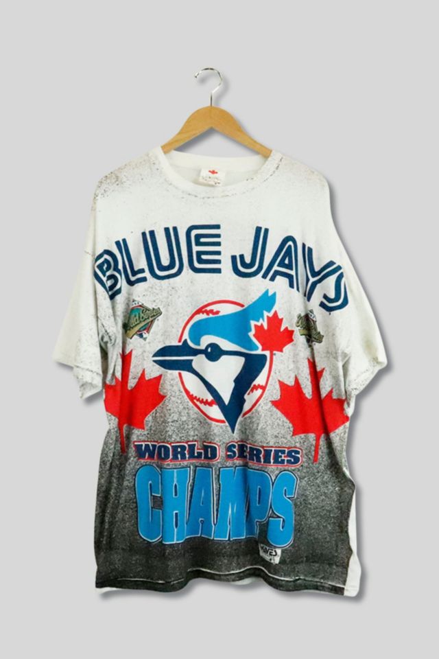 Vintage Toronto Blue Jays 1992 1993 World Series Champions Sweatshirt Size  Large L MLB Baseball Looney Tunes Canada Pull Over Warm Oversized