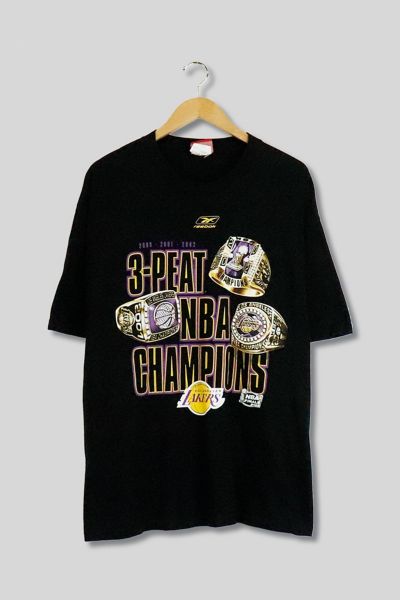 LA 美品　2000 NBA Champions Tシャツ L レア古着　格安 Men Vintage 2000 NBA Finals Champions LA Lakers T-Shirt Lee