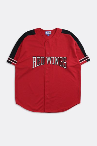 black and red red wings jersey