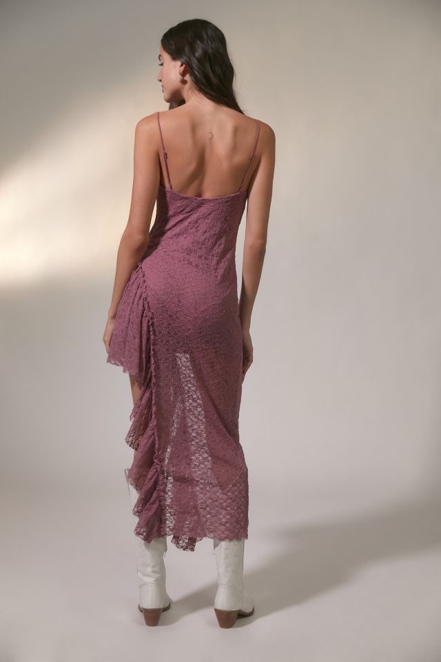 UO Tierra Lace Asymmetrical Midi Dress #1