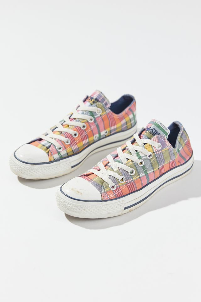 Plaid converse shop low top