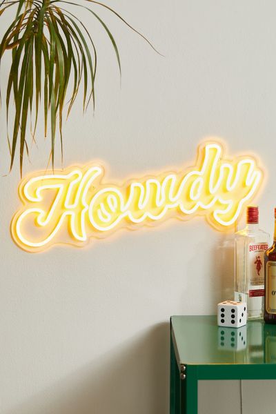 Urban Outfitters Howdy Neon Sign