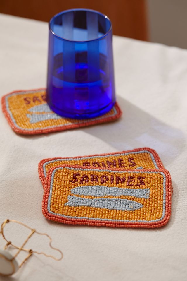 Sardine Beaded Coaster Set