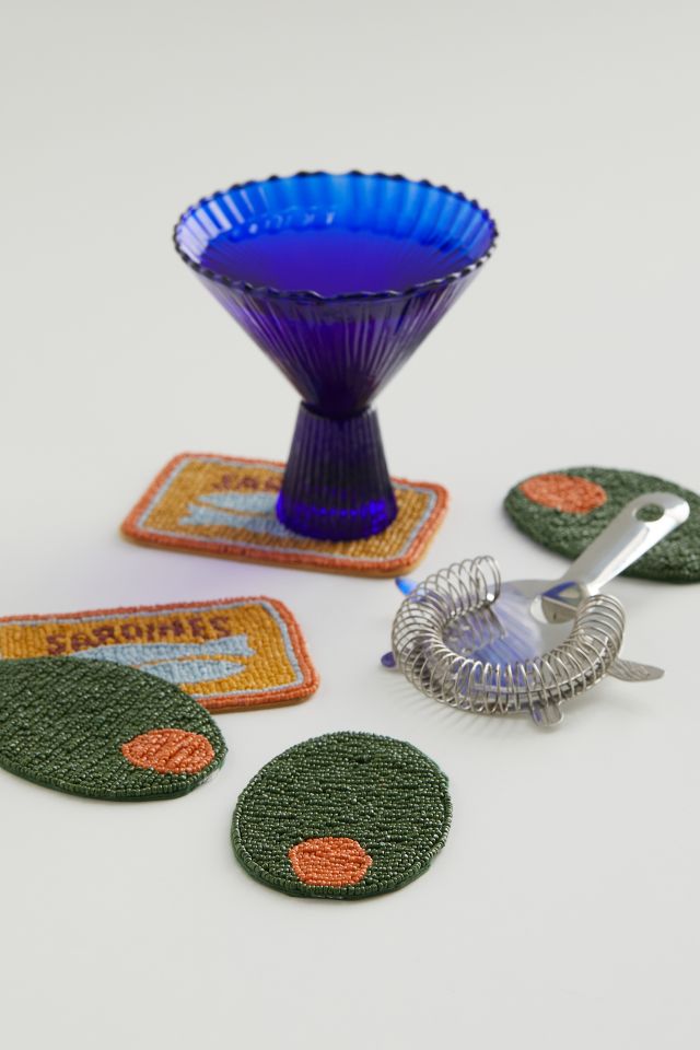 Sardine Beaded Coaster Set #4