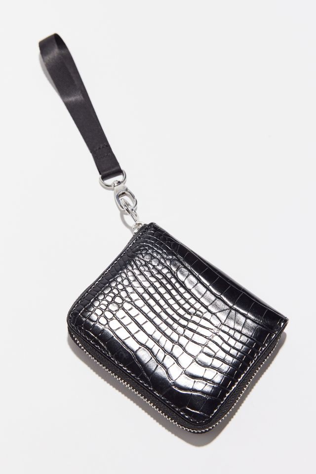 Croc-Embossed Wristlet Wallet | Urban Outfitters