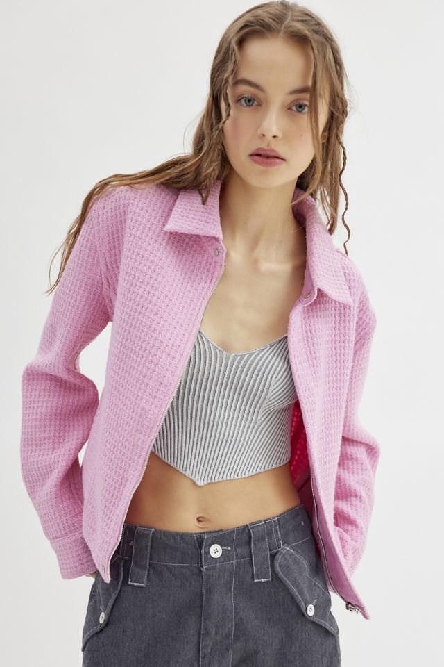 Sister Jane Reya Waffle Shirt Jacket #3