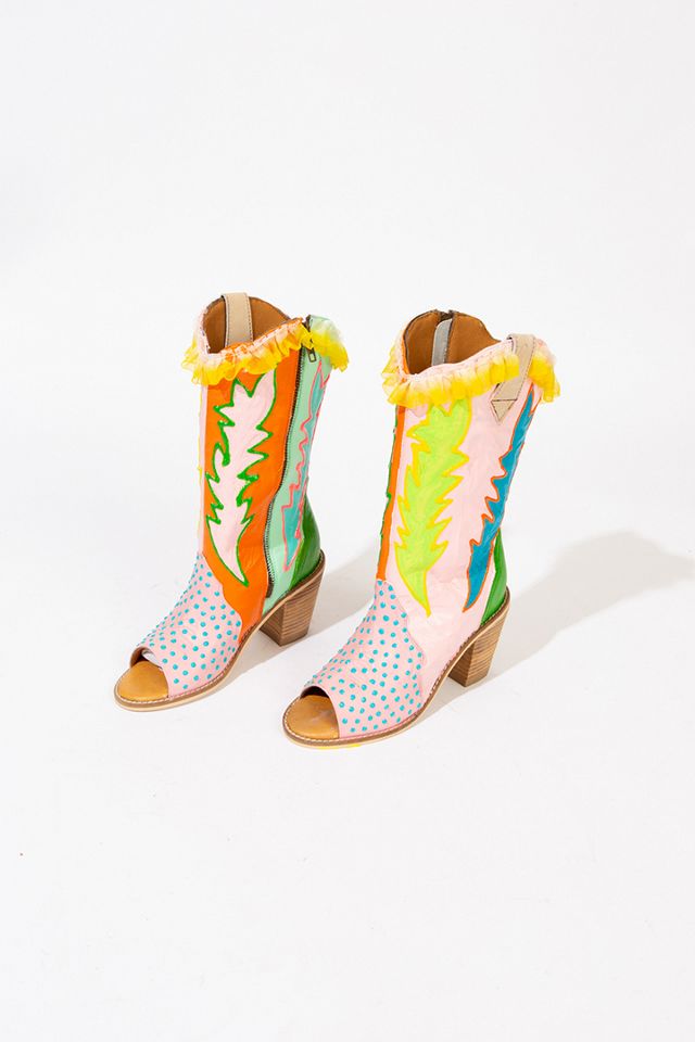 Zig Zag Fancy Lady Cowgirl Boots Urban Outfitters