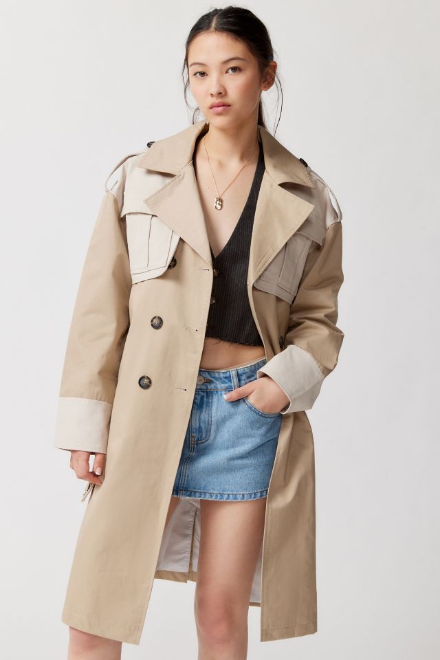 Noize Frederique Colorblock Trench Coat #3
