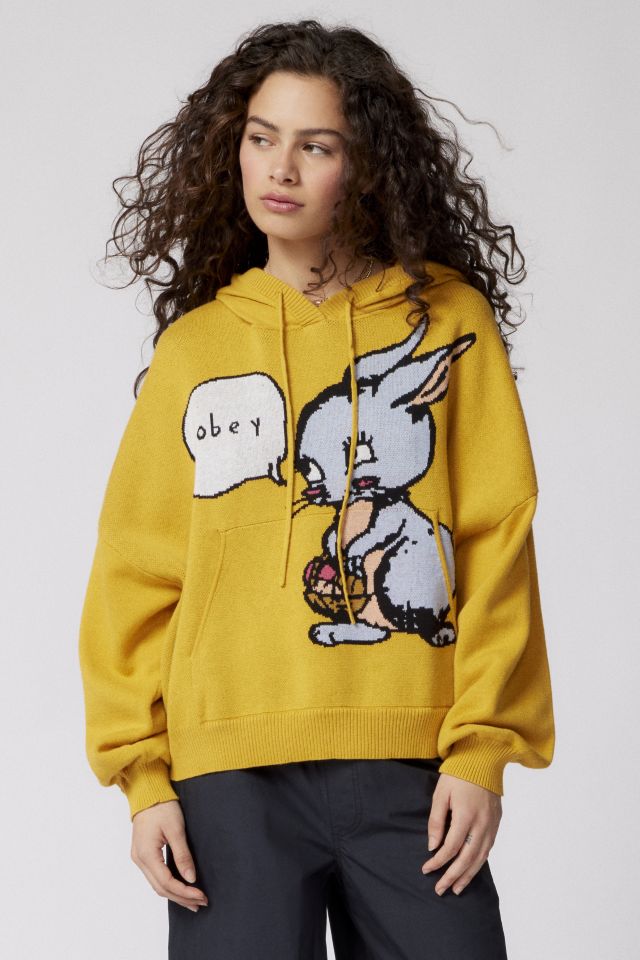 Obey yellow outlet sweater