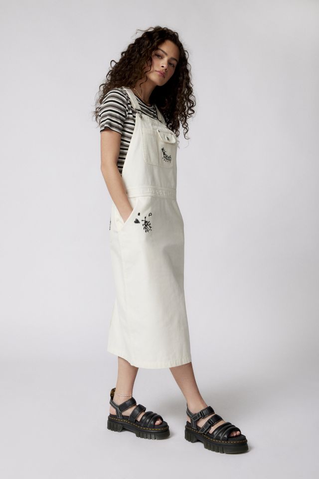 OBEY Lacy Embroidered Overall Midi Dress