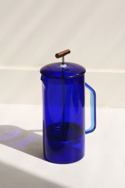 Shop Yield 850 ml Glass French Press In Cobalt At Urban Outfitters