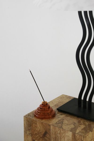 YIELD GLASS MESO INCENSE HOLDER IN AMBER AT URBAN OUTFITTERS