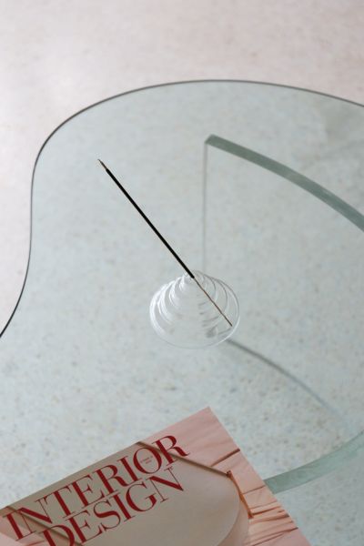 Yield Meso Glass Incense Holder In Clear