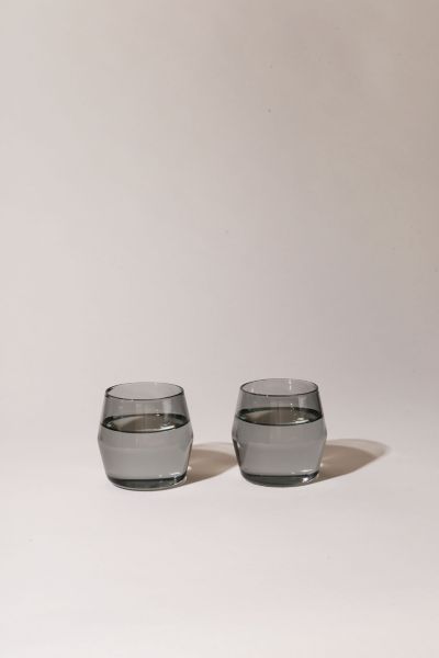 YIELD CENTURY DRINKING GLASSES - BOXED SET OF 2 IN GREY AT URBAN OUTFITTERS