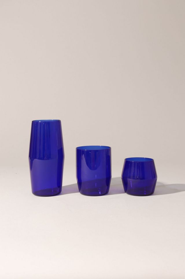 Cobalt Blue Borosilicate Glass Drinking Set, 6 oz, Set of 2