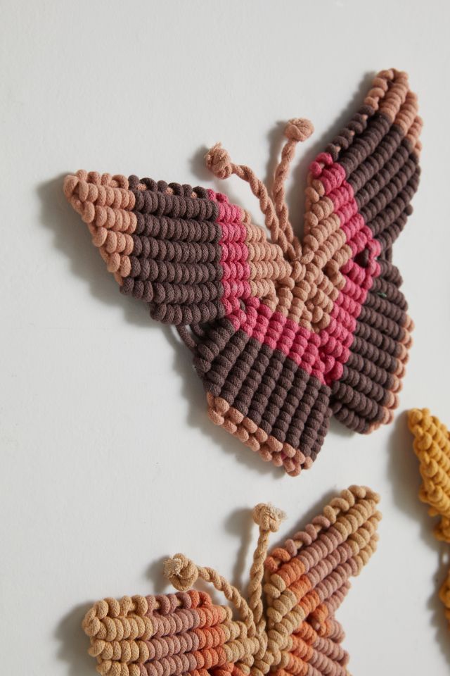 Macrame Butterfly Wall Hanging Set #1