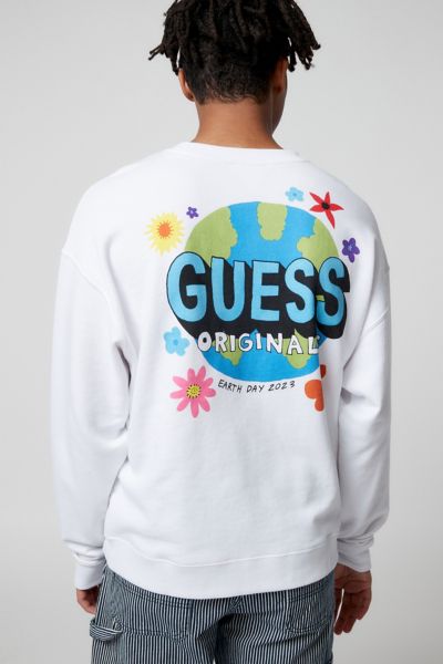 GUESS ORIGINALS Earth Day Floral Crew Neck Sweatshirt | Urban