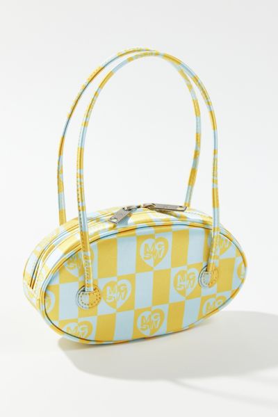 Marge Sherwood Fabric Egg Bag In Lime + Blue