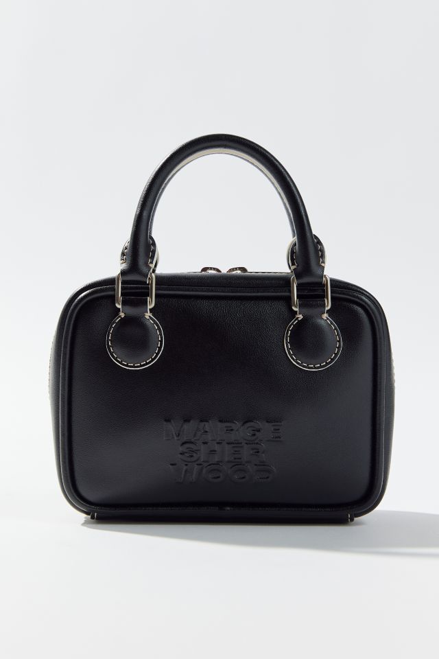 Marge Sherwood Black Piping Top Handle Bag