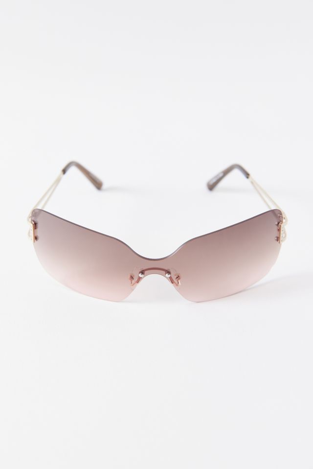 Ginger Rimless Shield Sunglasses #1
