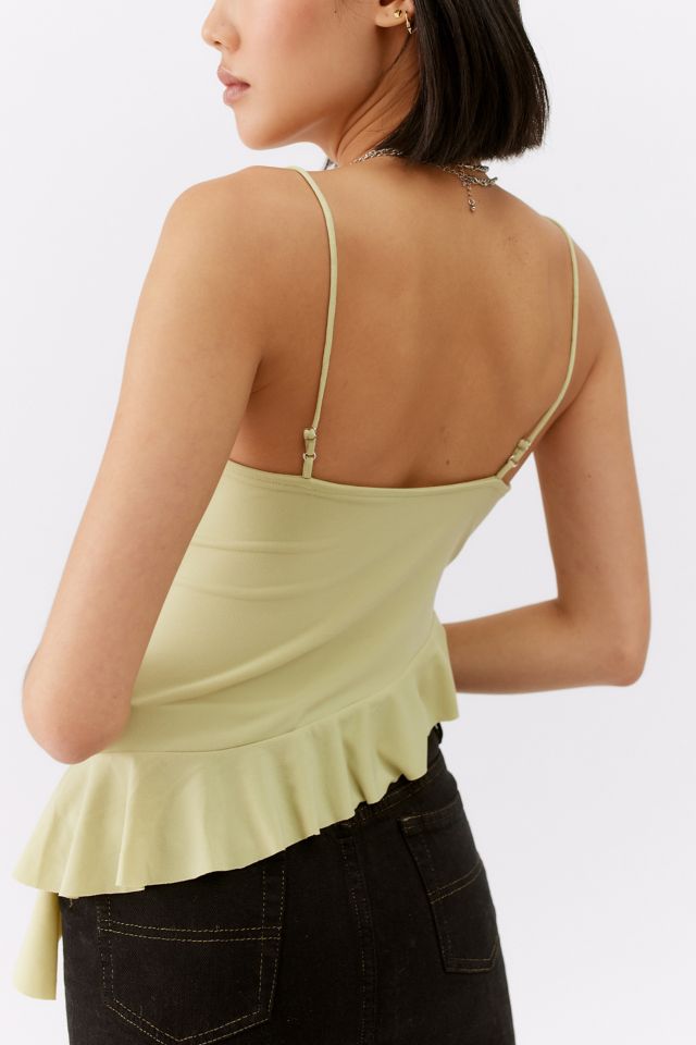 Urban Outfitters Silence + Noise Poppy Sheer Asymmetrical Cami