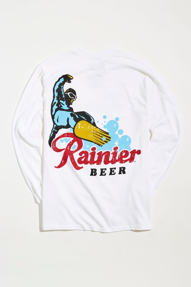 Rainier Beer Snowboard Long Sleeve Tee | Urban Outfitters