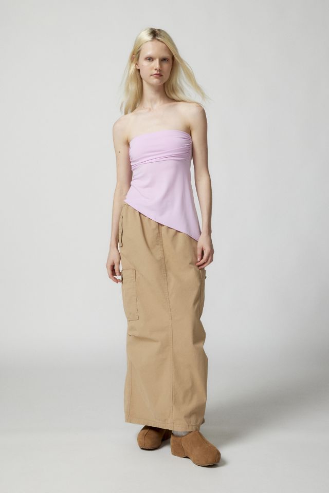 UO Y2K Asymmetrical Ruching Tube Top #1