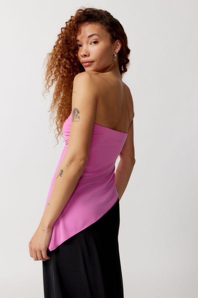 Urban Outfitters, Tops, Urban Outfitters Bright Pink Strapless Thong  Bodysuit