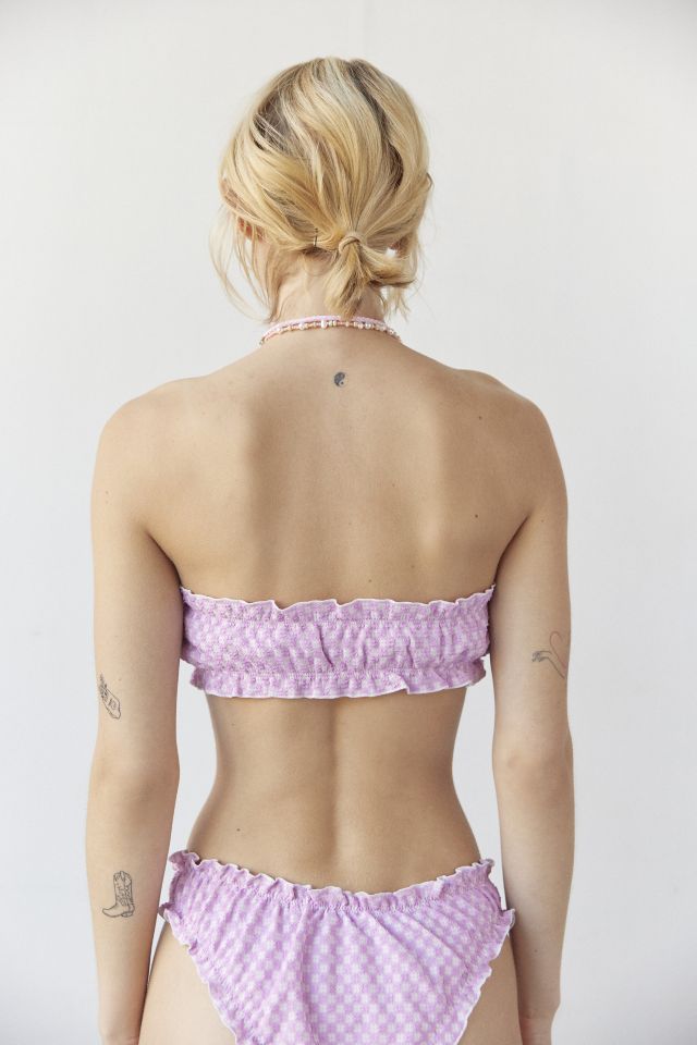 Juillet Lee Laurel Check Bandeau Bikini Top #2