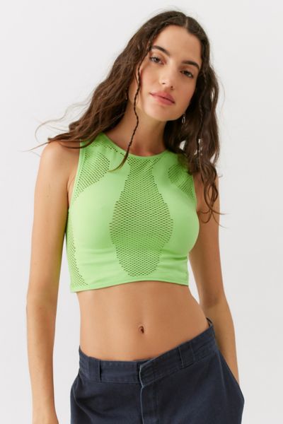 Out From Under Eyes On Me Seamless Mesh Top In Lime