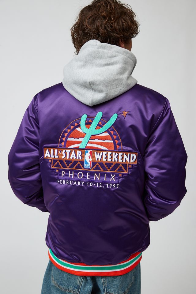 Mitchell & Ness Heavyweight Satin Varsity Jacket #4
