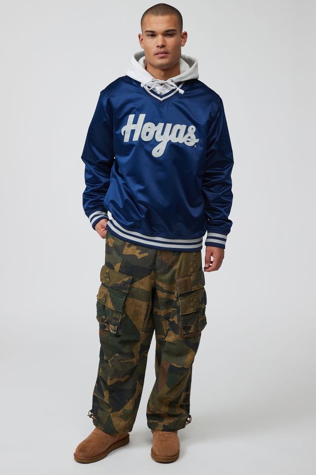 Mitchell & Ness NCAA Georgetown University Sideline Pullover Varsity Jacket #1
