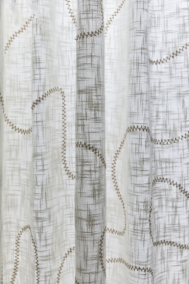 Squiggle Embroidery Window Panel #3