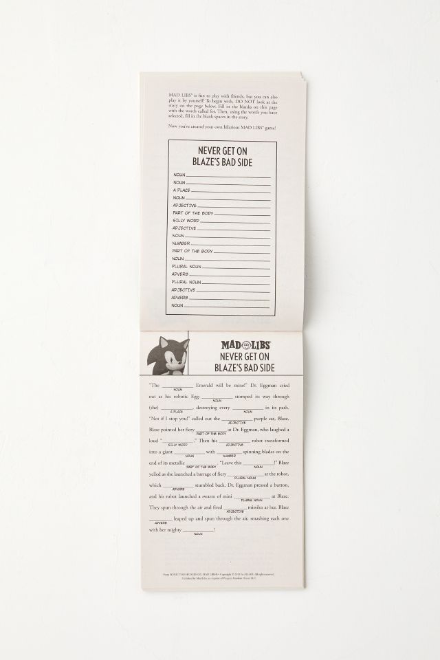 Sonic The Hedgehog Mad Libs: World's Greatest Word Game By Rob Valois #3