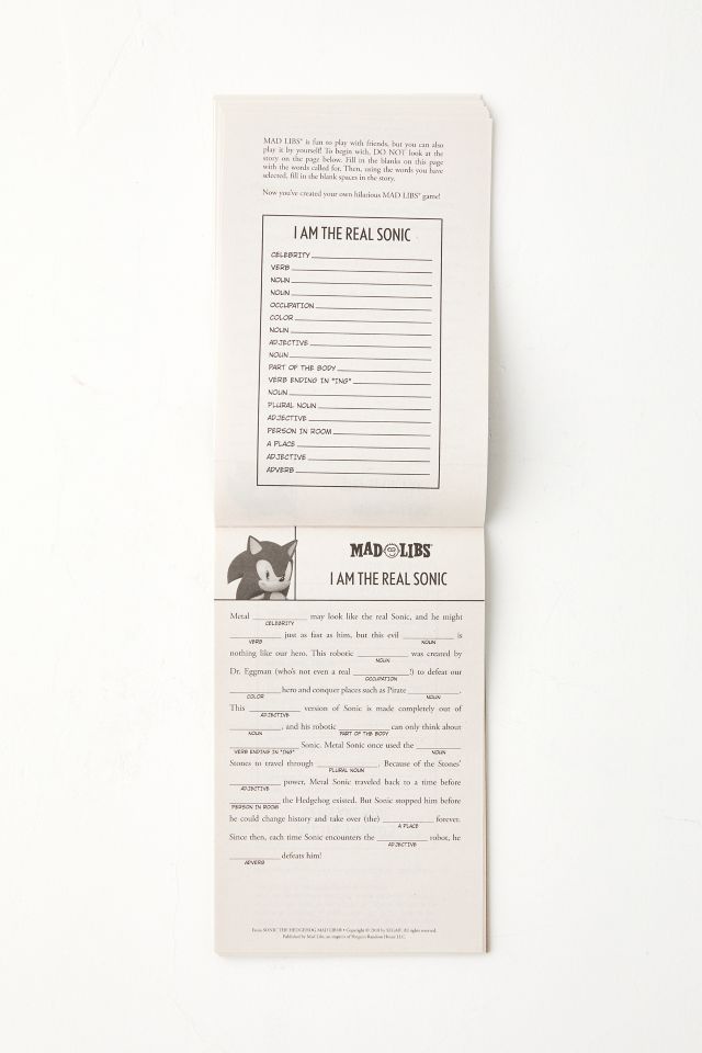 Sonic The Hedgehog Mad Libs: World's Greatest Word Game By Rob Valois #4